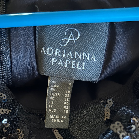 Adrianna Papell Black Sequin Lace Dress - Picture 3 of 5